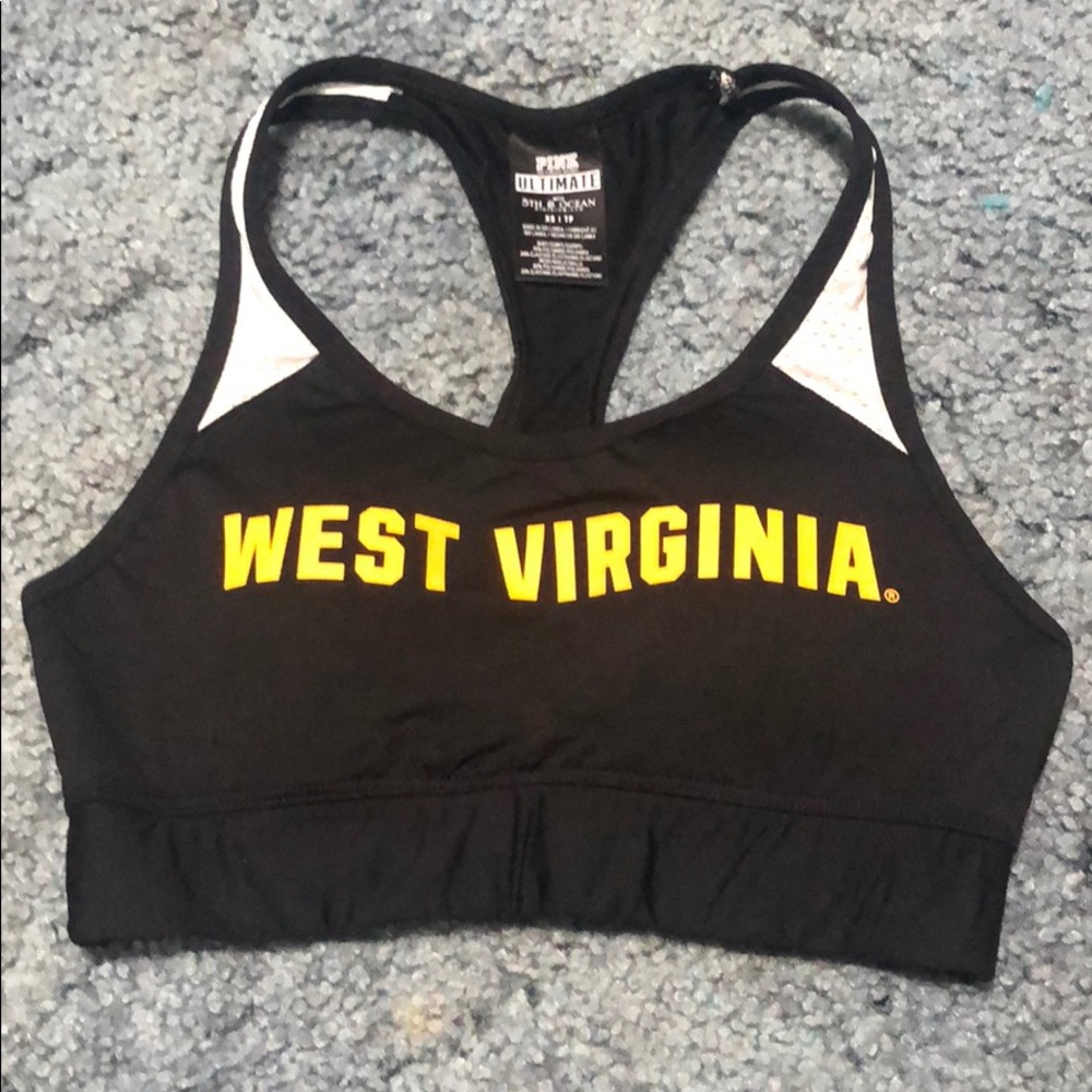 West Virginia sports bra